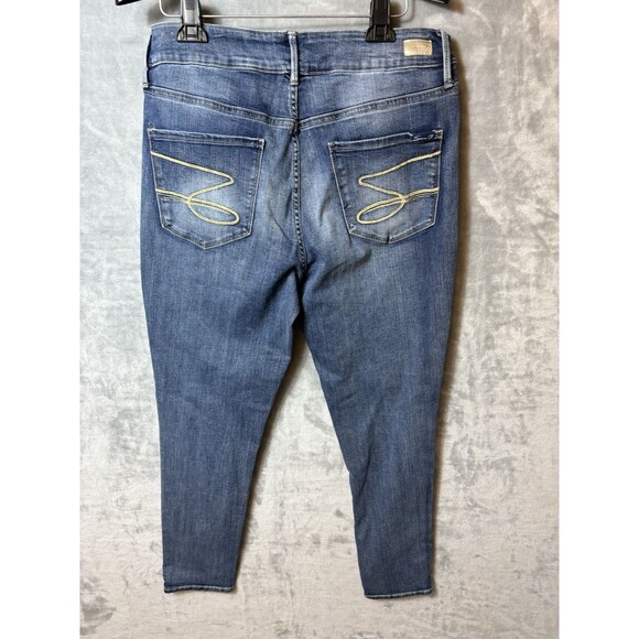 Seven 7 Woman’s Jeans Size 14 Ultra High Rise Skinny Blue Tummy Less Length 29 - Picture 2 of 9
